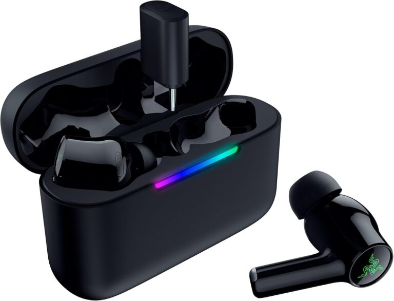 Razer Hammerhead V3 HyperSpeed - Kablosuz çoklu platform oyun kulaklıkları - ANC aktif gürültü engelleme - HyperSpeed ve Bluetooth - 40 saatlik pil ömrü - Suya dayanıklı IPX4 | Siyah