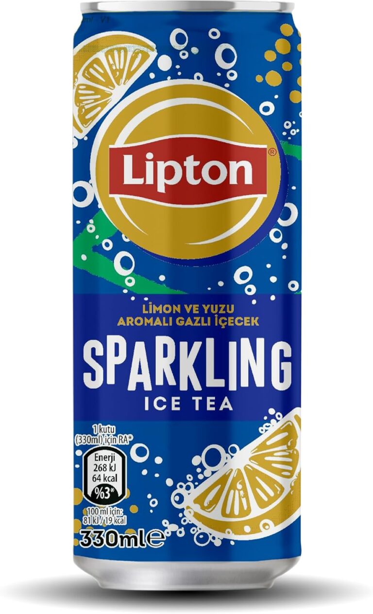 Lipton Ice Tea Sparkling Gazlı Soğuk Çay, Lemon Yuzu Can, 330 Ml
