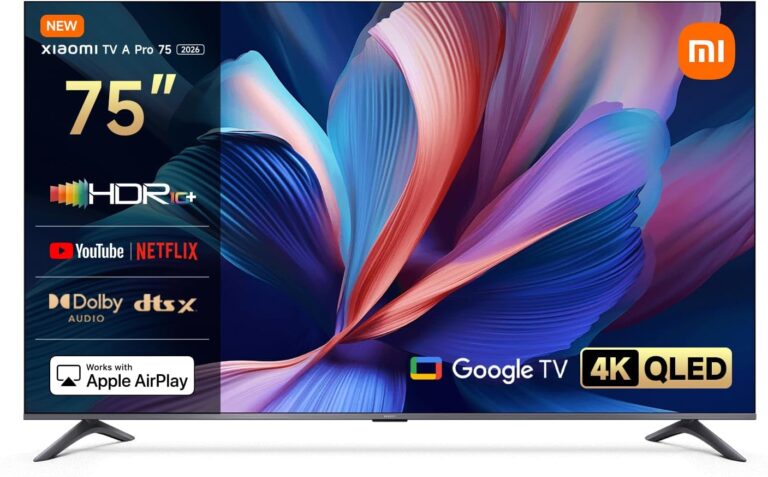 Xiaomi TV A Pro 75 2026 75 İnç 189 cm 4K UHD QLED Google TV Dolby Vision HDR Smart TV Siyah