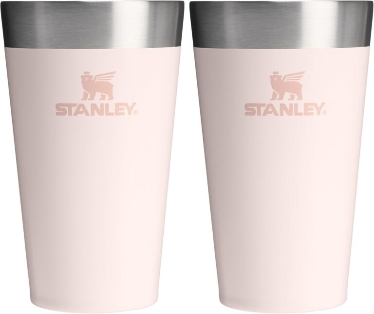 Stanley Adventure Stacking Pint Vakumlu Soğuk İçecek Bardağı, Pembe, 0.47 Litre (2 paketi)